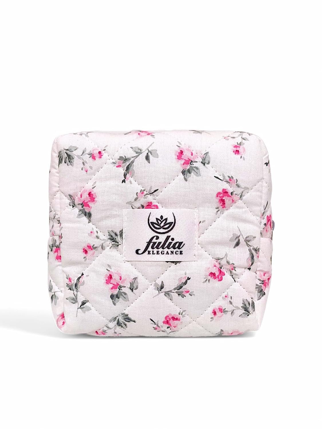 Makyaj Çantası | Hijyen Çantası | Ped Çantası | Çanta İçi Organizer | Küçük Boy Seyahat Makyaj Çantası (Beyaz-Pembe)