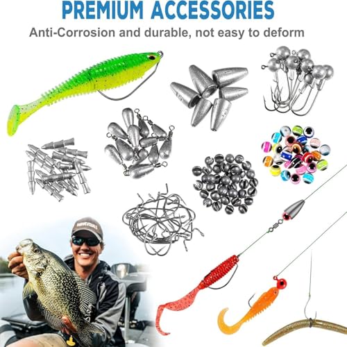 Valkyrie 354 Parça Balık Olta İğne Yem Seti Rapala Kurşun İğne Silikon Kaşık Çantalı Komple Set