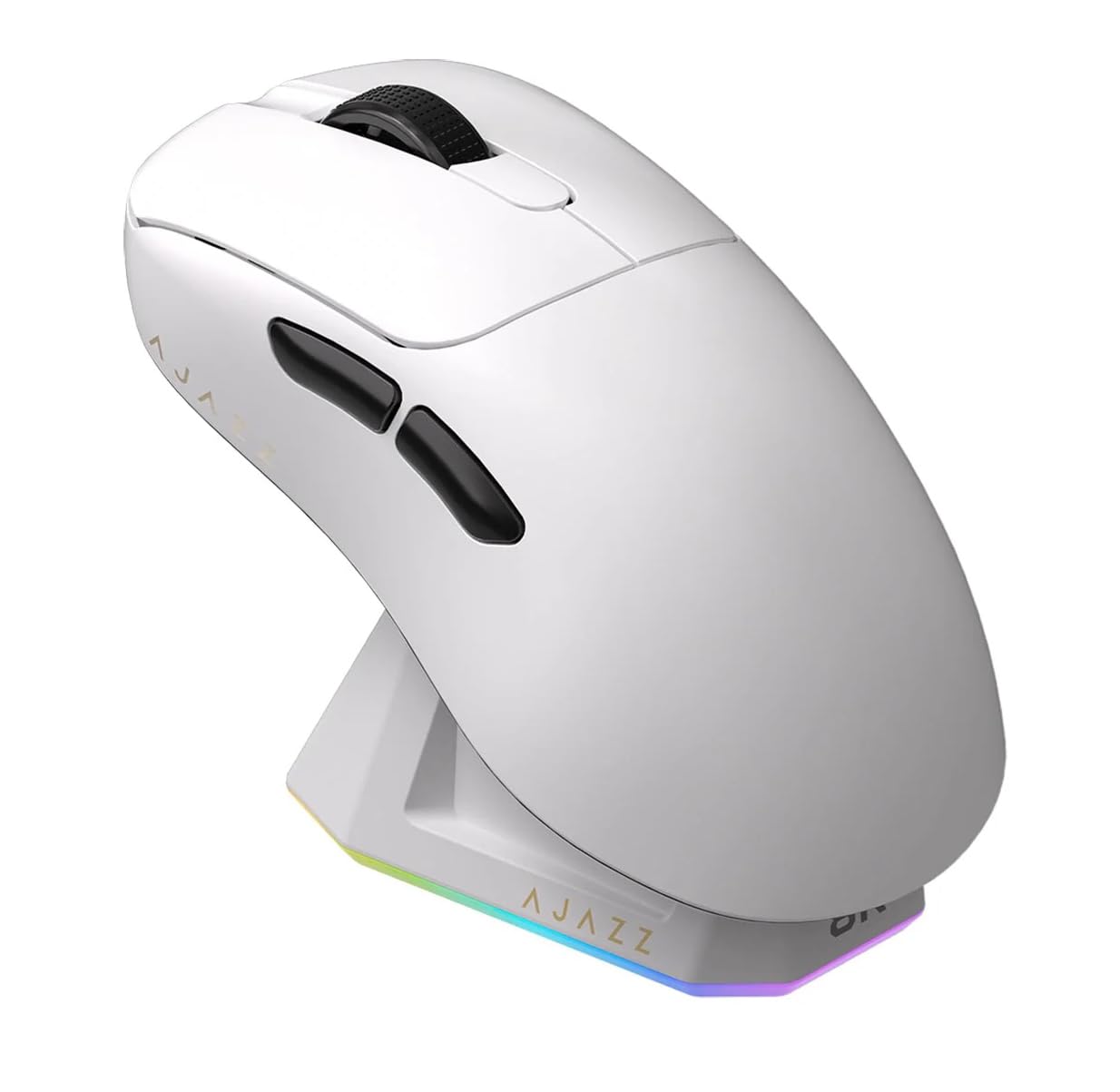 Coverzone AJAZZ AJ179 PRO 3 Modlu 8000Hz 26.000 DPI Manyetik Şarj İstasyonlu PAW 3395 Optik Sensör Gaming Mouse (Beyaz)