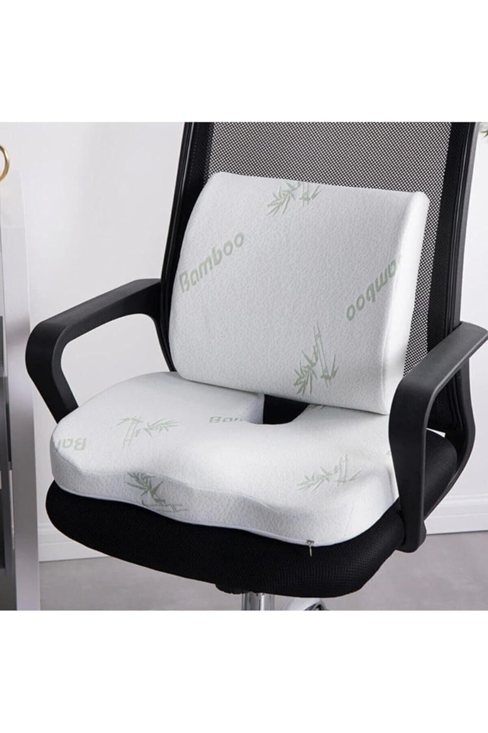 Whiteblanco Bambu Kılıflı Oturma Minderi Ve Sırt Yastığı Seti