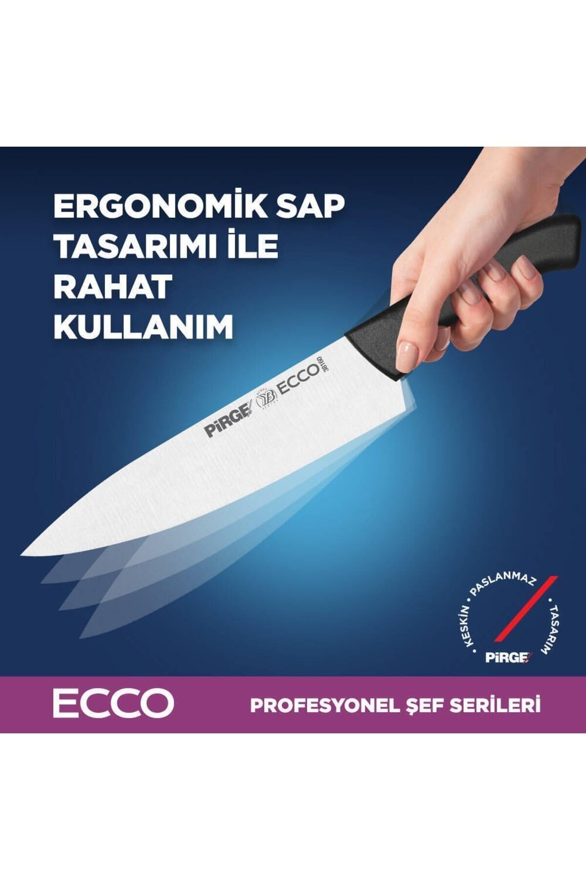 Pirge - Ecco Çantalı 5'Li Bıçak Seti 38402