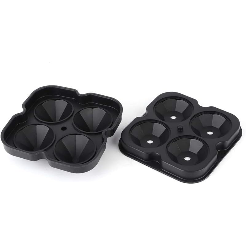 Elmas Şekilli Silikon Buz Kalıbı, 4'lü Set, Lüks Kalite