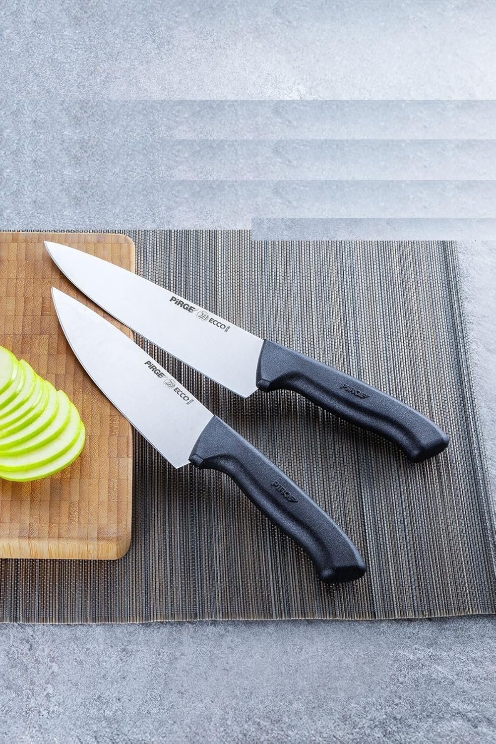 Pirge Siyah Saplı Ecco Şef Çiftler Bıçak Seti 16 Cm Ve 19 Cm 35141, Tek Ebat