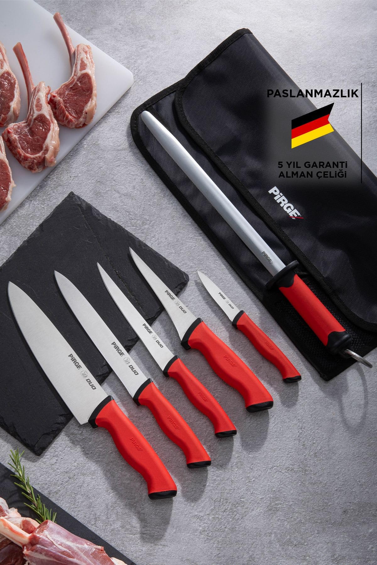 Pirge Duo Çantalı 6'Lı Bıçak Seti - 35197