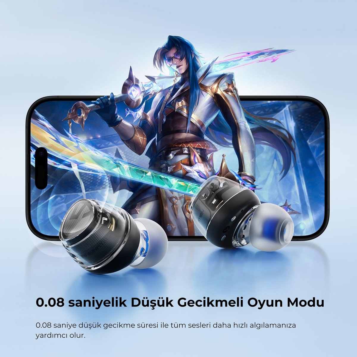 SoundPEATS Clear Dot ENC TWS Kablosuz Bluetooth Kulaklık Beyaz