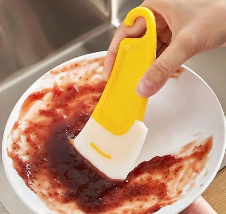 Silikon Tava Kazıyıcı Spatula, Mutfak Temizleme Aparatı, Yağ ve Yemek Artığı Temizleyici