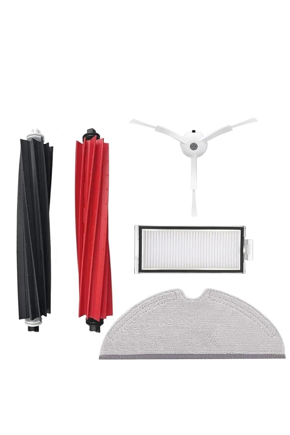 Roborock Q8 Max / Q8 Max+ ile uyumlu 5'li Yedek Parça Seti – Filtre, Mop, Yan ve Ana Fırçalar