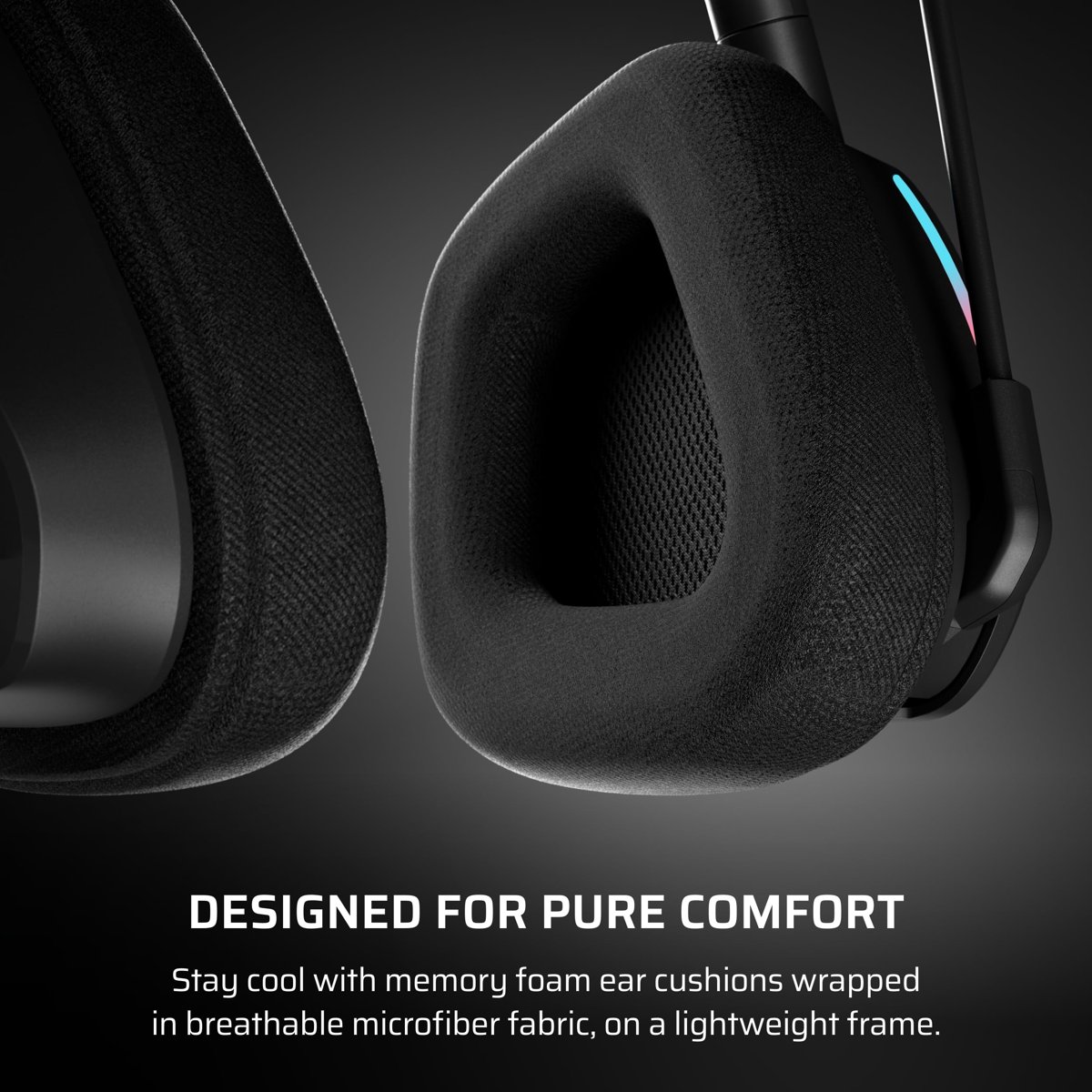 Corsair Void v2 kablosuz oyun kulaklığı, Bluetooth'lu PC, PS5, PS4, Switch, Mobile için – Dolby Atmos, 70 saat pil, çift kablosuz, hafif, hızlı şarj – karbon
