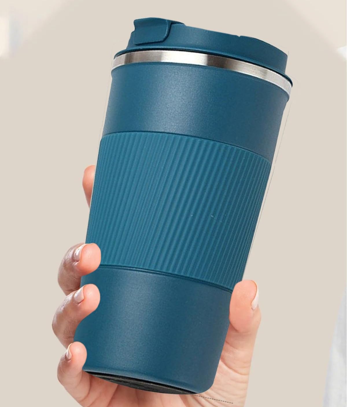 Coverzone Profesyonel 304 Paslanmaz Çelik Sıcak ve Soğuk Çay Kahve Termosu Paslanmaz Çelik 350ml Kapasite Termos Suluk Gezi Piknik için Okul Termosu Ev İş Spor için MTR350-X (Mavi)