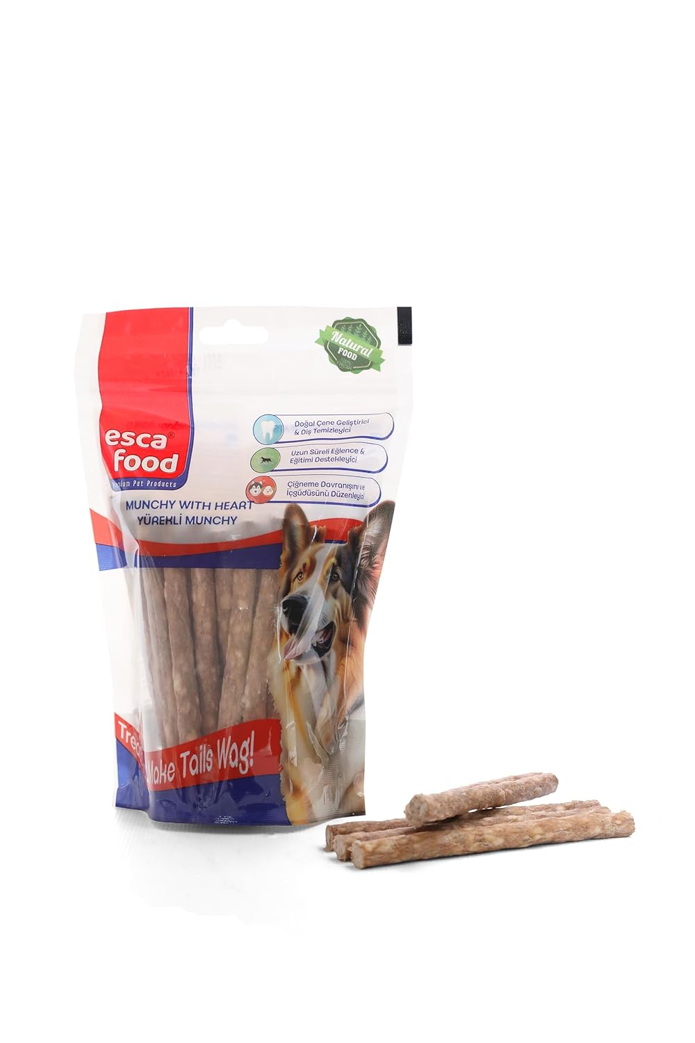 Esca Food Munchy Çubuk Yürekli 12 Santimetre 8 Gram 40'li Köpek Ödül Maması
