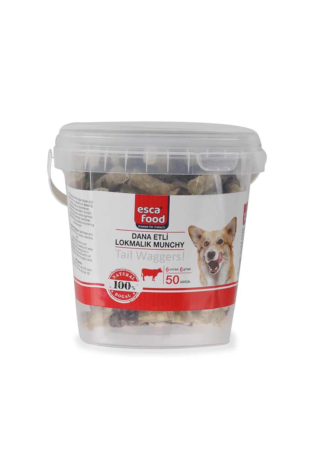 Esca Food Dana Etli Lokmalık Munchy 6 Santimetre 6 Gram 50'li Köpek Ödül Maması