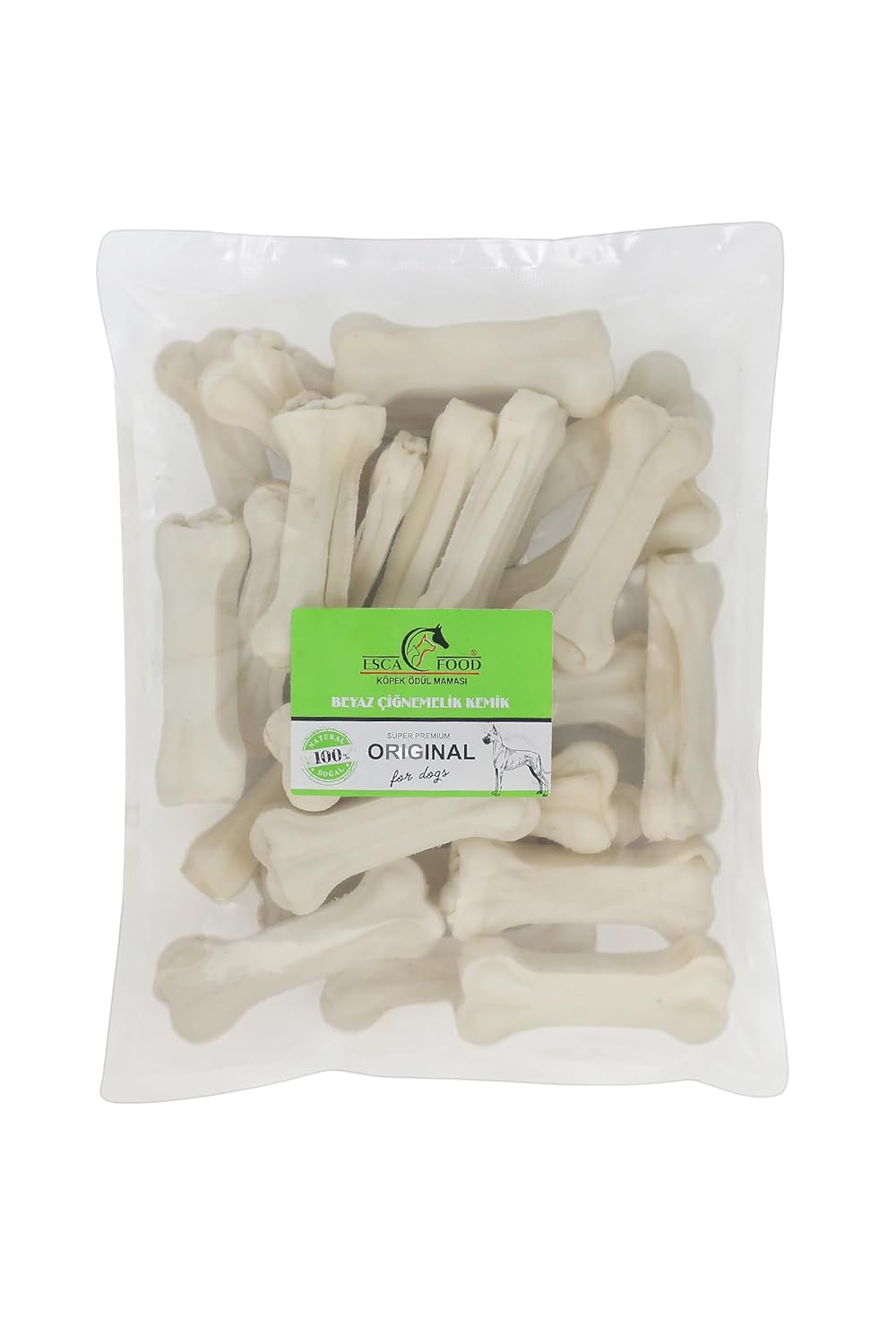 Esca Food Beyaz Pres Kemik 7,5 Santimetre 25’li 500 Gram Köpek Ödül Maması