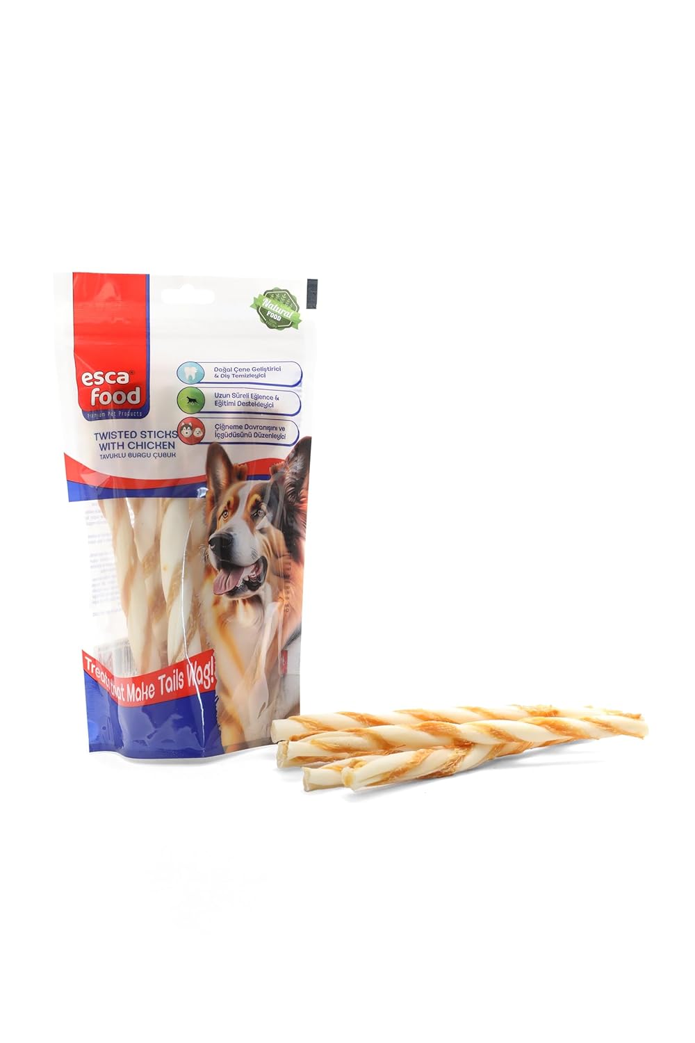 Esca Food Tavuklu Jumbo Burgu Kemik 6'li Köpek Ödül Maması