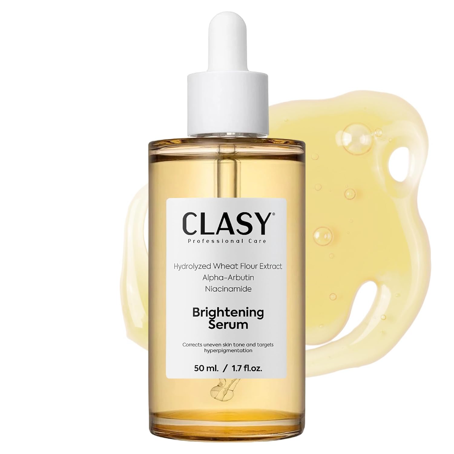 CLASYCARE Leke Karşıtı Aydınlatıcı Yüz Serumu – Niasinamid, Alpha Arbutin ve Hyaluronik Asit İçerikli Serum – Cilt Tonu Eşitleyici, Kore Cilt Bakımı, 50ml