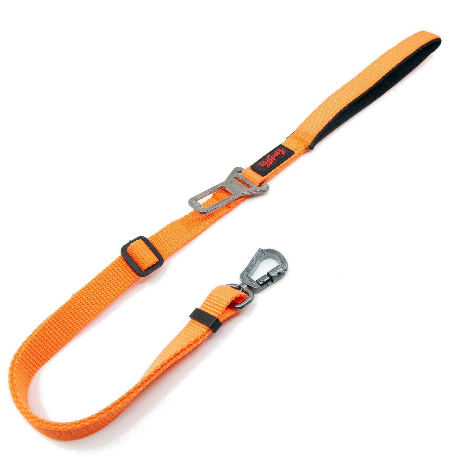 Tailpetz Travel Leash Araç Emniyet Tokası Kedi Köpek Gezdirme Sevk Kayışı (Turuncu, Medium 2cm)