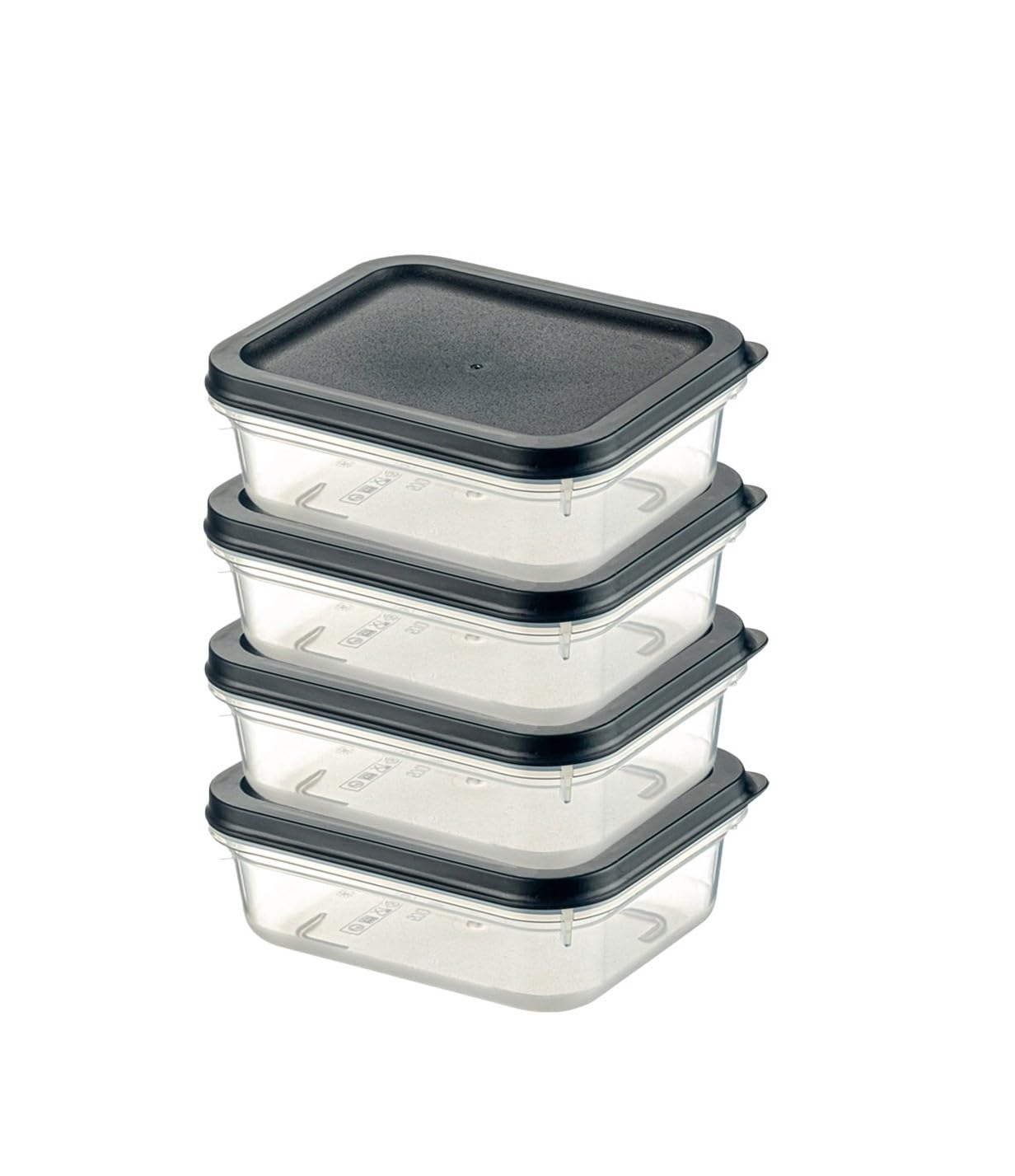 Orret Home 4 Adet Buzdolabı Organizeri – PP Plastik Şeffaf ve Ayarlanabilir Saklama Kabı, Gıdaları Taze Tutan Fresh Box, Çok Amaçlı,Mikrodalga ve Bulaşık Makinesi Uyumlu (Gri, 500 Ml)