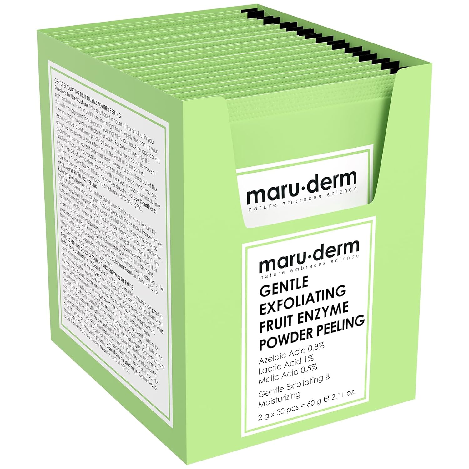 Maru.Derm Hassas Ciltler için Meyve Enzimli Pudra Peeling 60 g