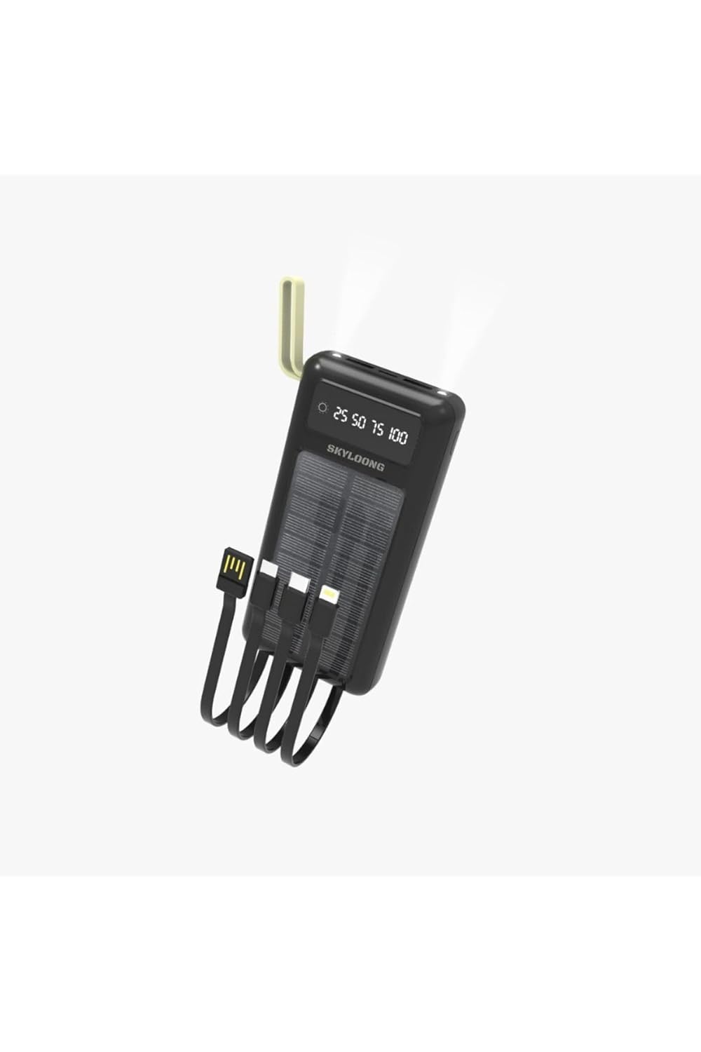 Vooka Ape Solar 10.000 Mah Güneş Enerjili Led Işıklı Powerbank Şarj Aleti 2X Usb Çıkışlı Mikro Tycp