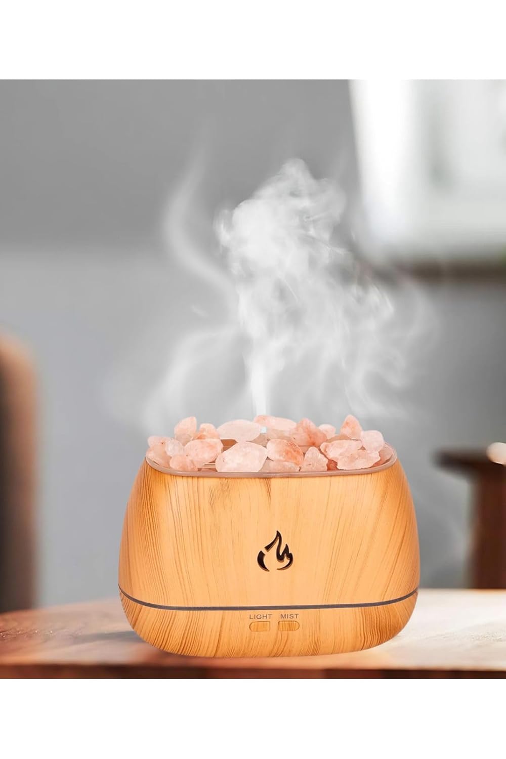 Vooka Hava Nemlendirici Tuz Lambalı Tuz Hediyeli Humidifier 260 Ml Salt Lamp Ultrasonik Gece Lambası