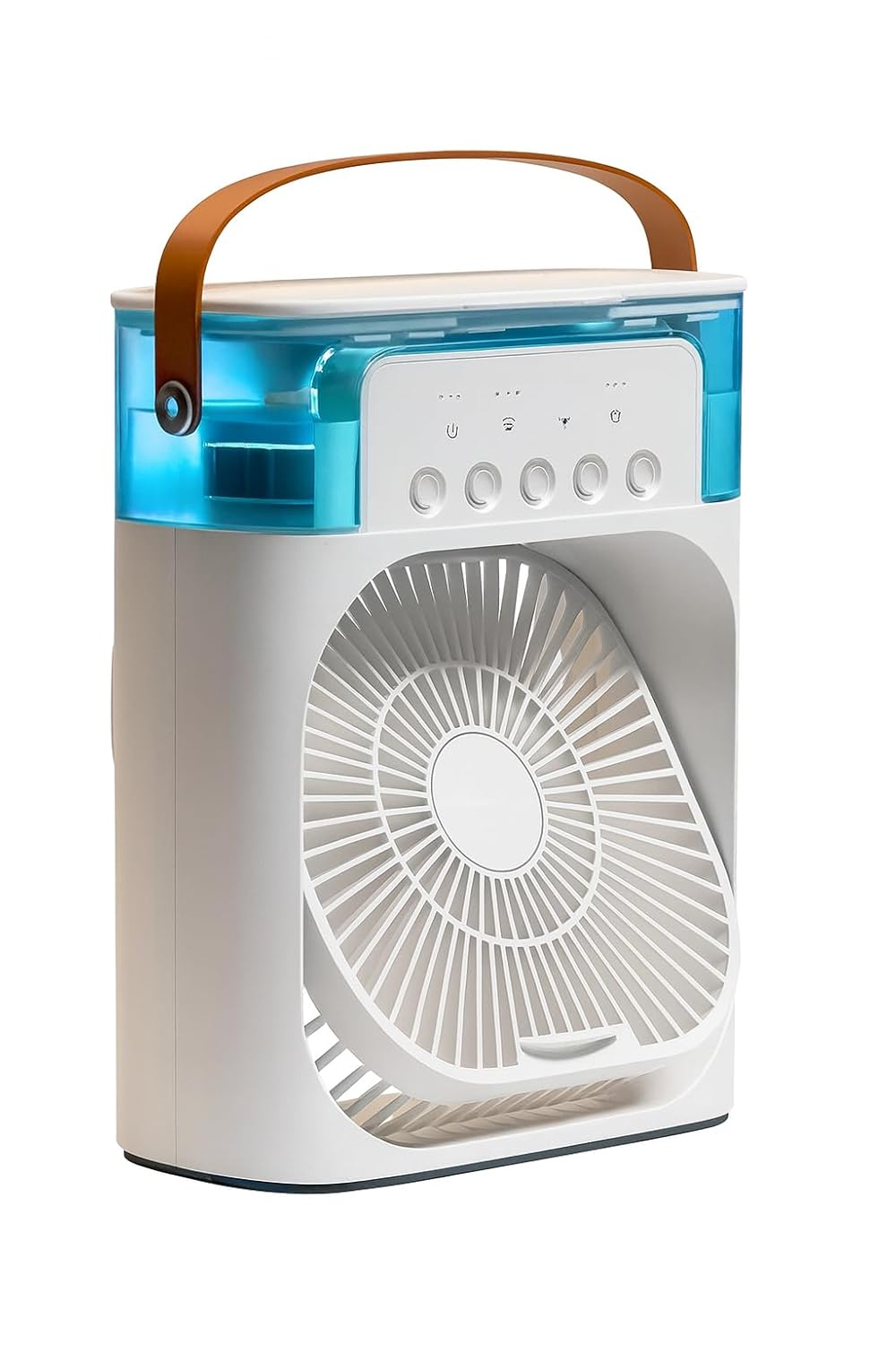 Vooka Yeni Işıklı Klima 600Ml 5 Spreyli Vantilatör Buzlu Buharlı Mini Klima Mini Fan Buzlu Fan Glr