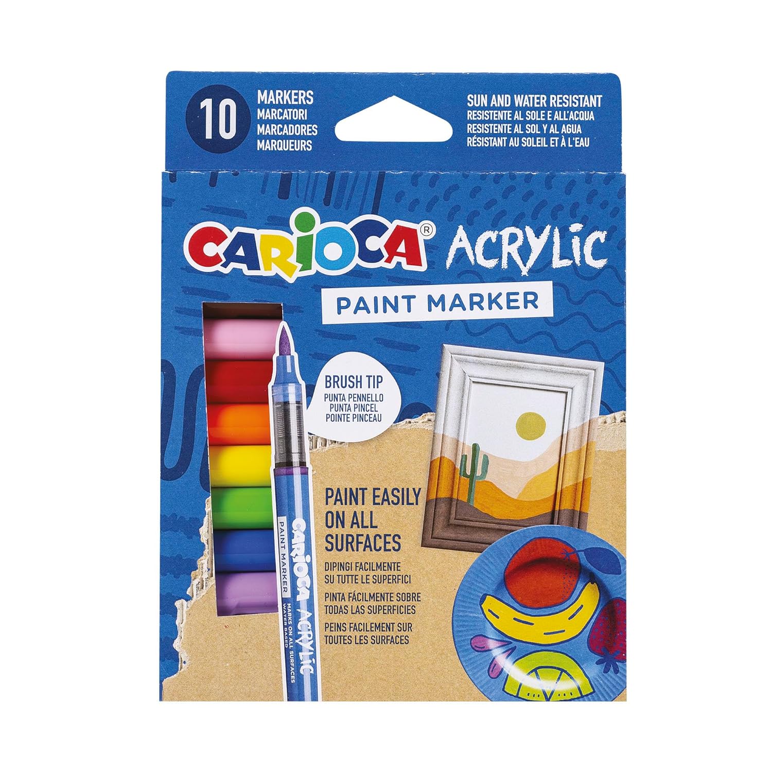 Carioca Akrilik Paint Marker Su Bazli Fırça Uçlu 18'Li