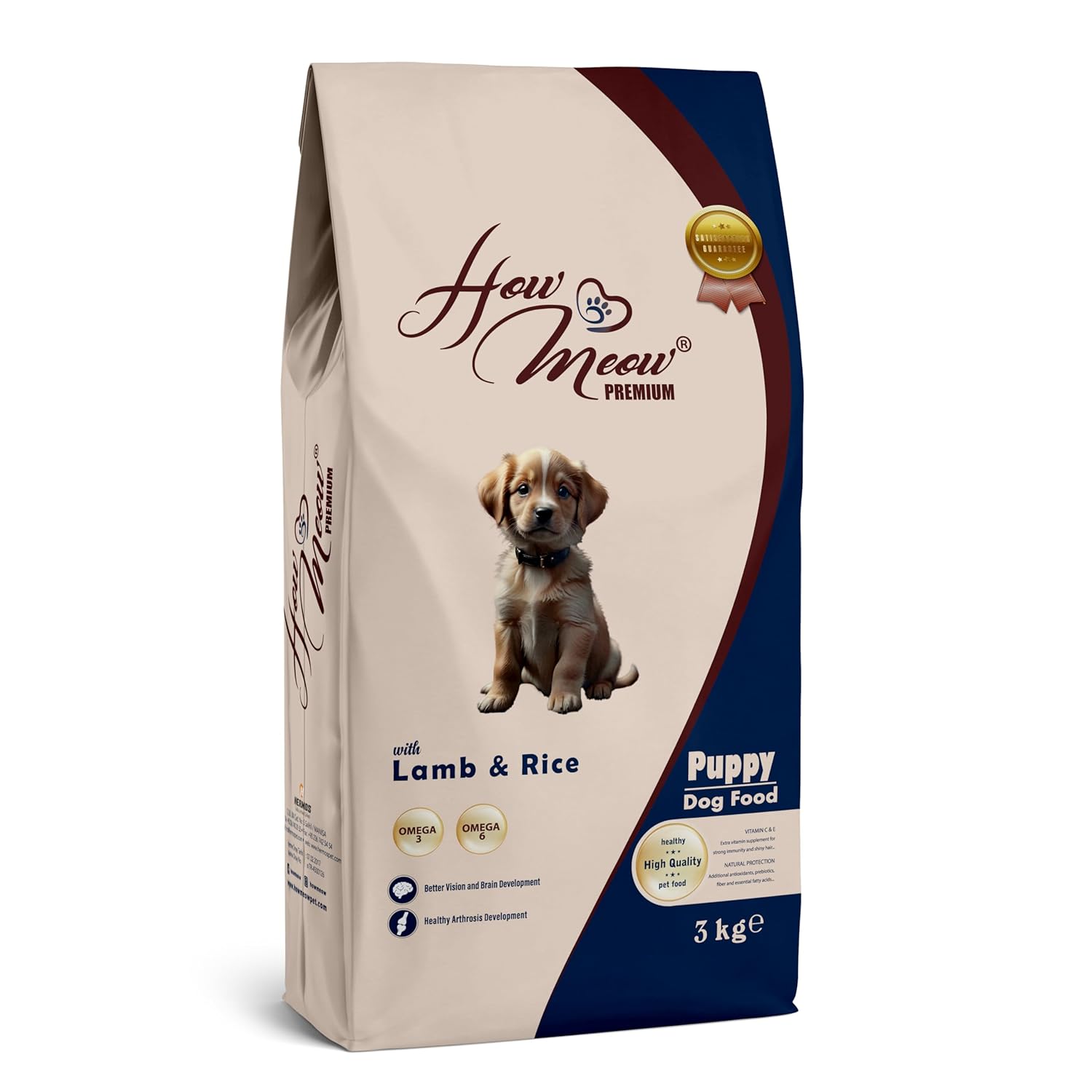 How Meow Yavru Köpek Maması Kuzulu 3 Kg