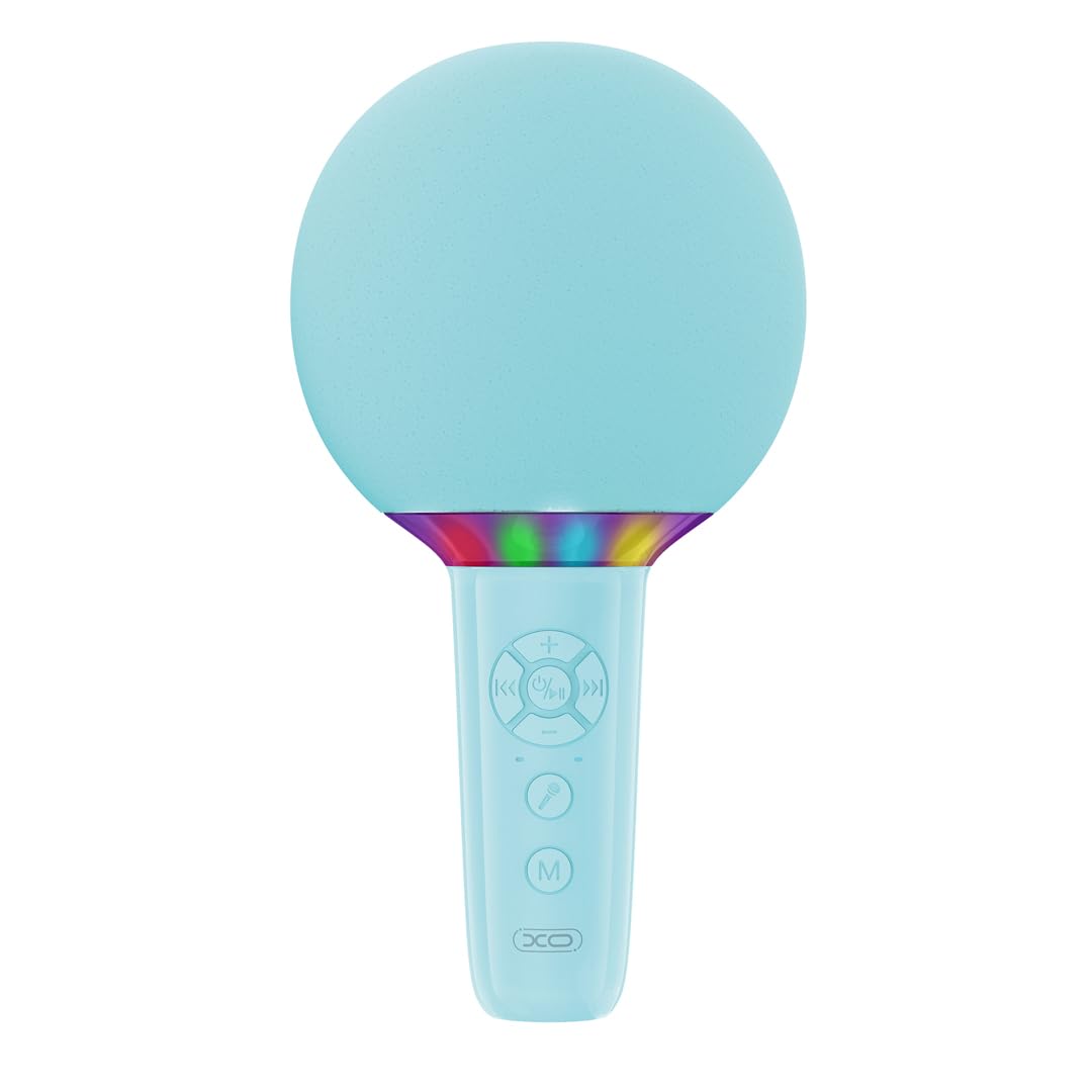 XO Simple is Beauty Lollipop Pro Bluetooth Kablosuz Mikrofon BE50-7W Güç, 1200mAh Li-ion Batarya, USB-C Şarj, 600Hz-12kHz Frekans Yanıtı, 10m Kablosuz Mesafe, 20cm | 297gr (Mavi)