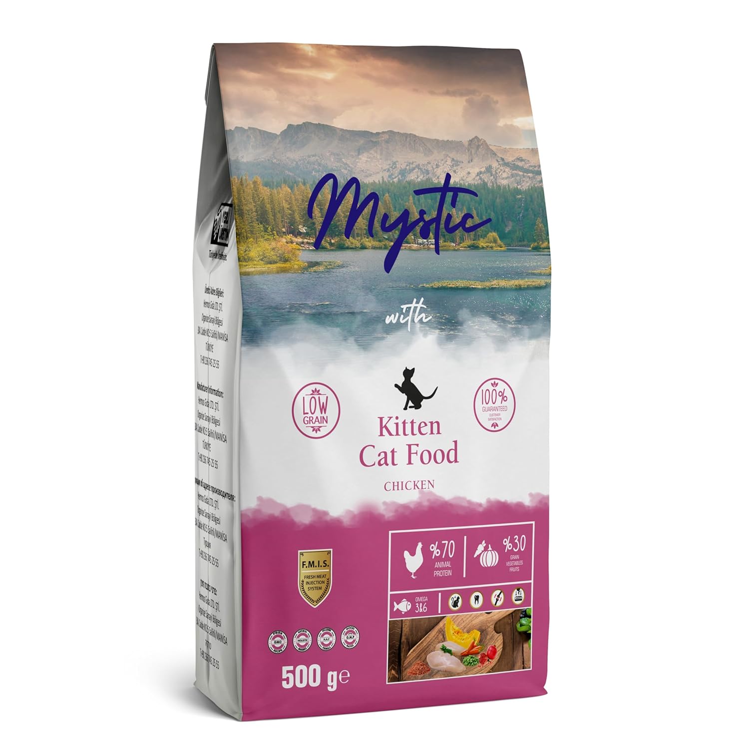 Mystic Az Tahıllı Yavru Kedi Maması Tavuklu 500 Gr