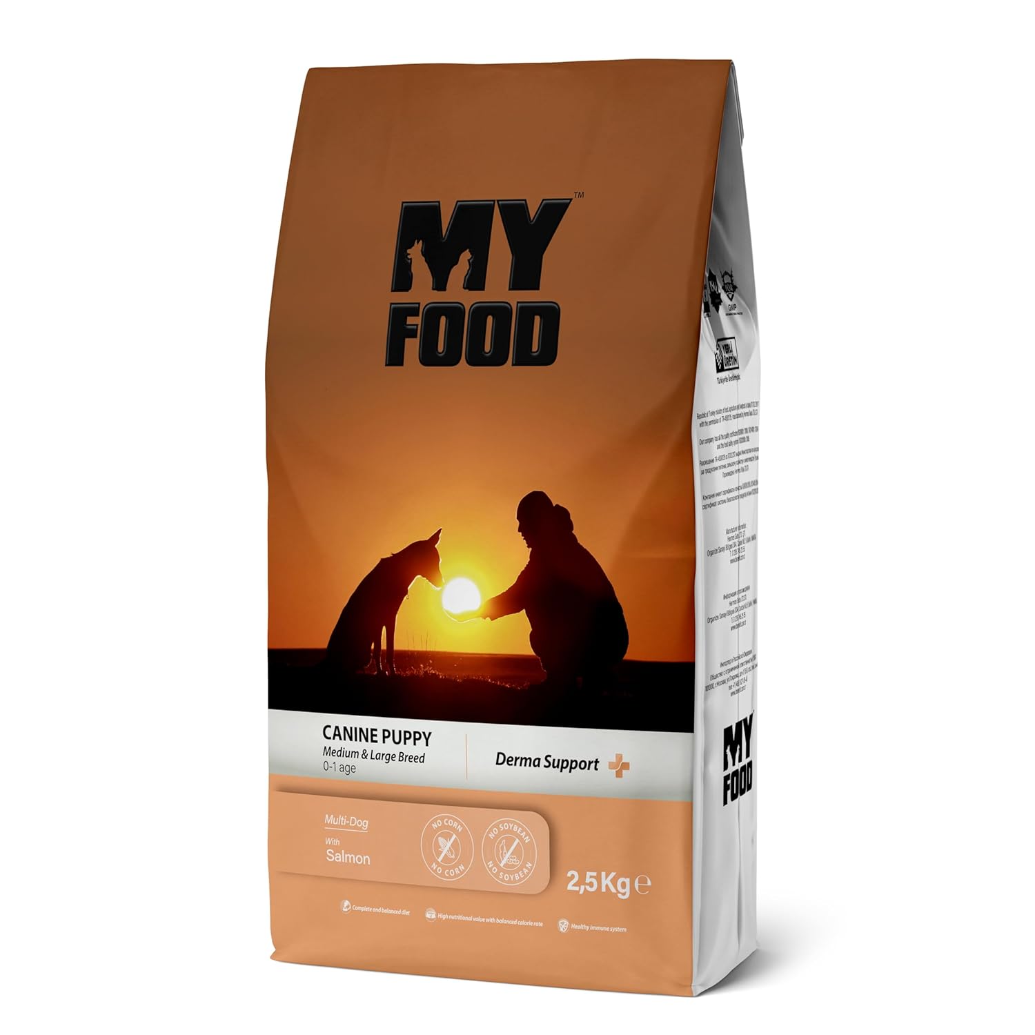 Myfood Yavru Köpek Maması Orta-Büyük Irk Somonlu 2,5 Kg