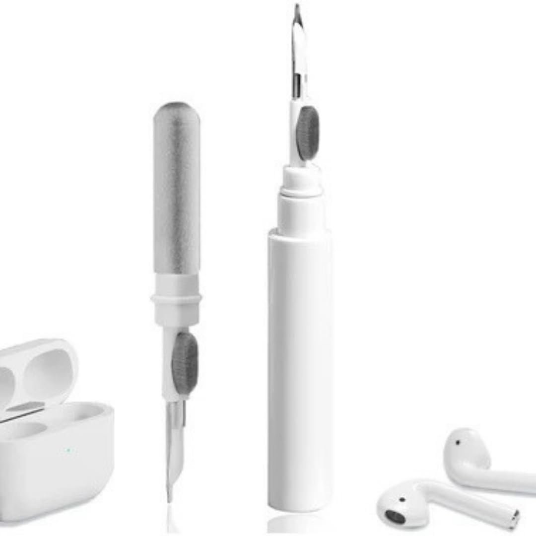 AirPod Temizleme Kiti, Süngerli 3'ü 1 Arada Airpod Temizleyici Kalem, Kablosuz Kulaklıklar Temiz Kalem, Toz Giderme Kulaklıkları Cep Telefonu için Çok Fonksiyonlu Kulaklık Temizleme Kiti