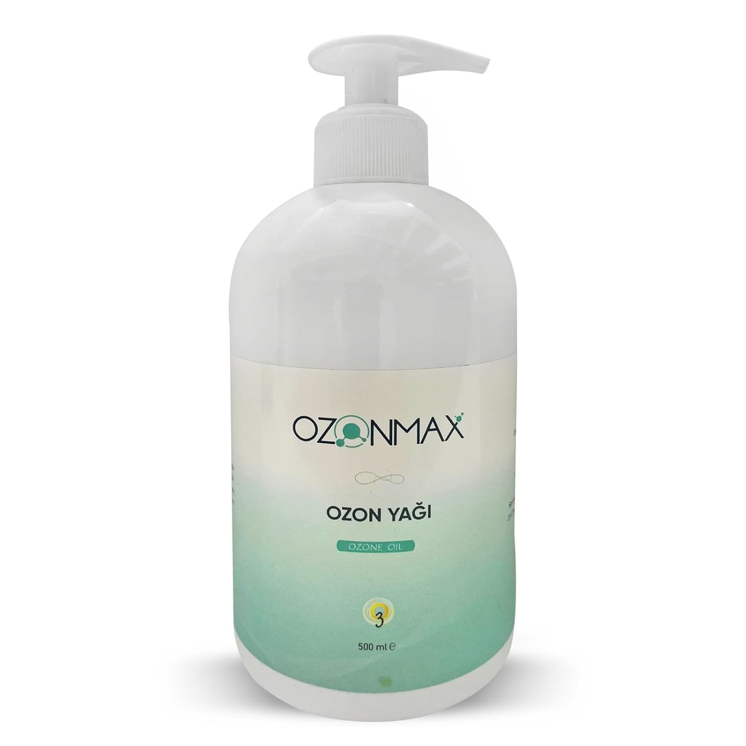OZONMAX OZON YAĞI 500 ML (Ozonlanmış Saf Zeytinyağı) ile Güçlü ve Doğal Bakım Cildinizi Nemlendirir, Cildin oksijen Seviyesini Artırır Dengeler ve Korur Cilt Bakımlarında Kullanıma Uygundur.