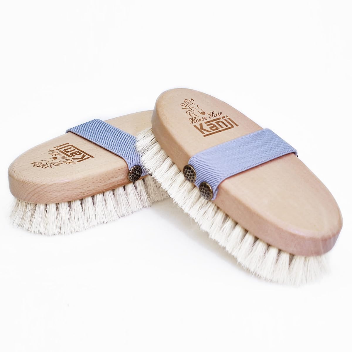 %100 Doğal At Kılı Masaj ve Kuru Fırçalama için Gri Kemerli Vücut Peeling Selülit Fırçası
