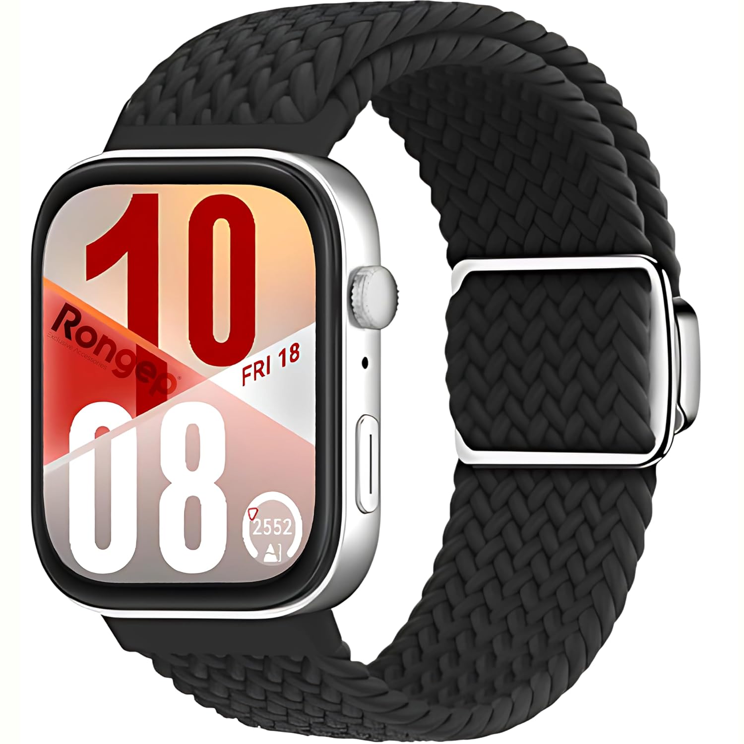 Rongep Huawei Watch Fit 3 İle Uyumlu Örgü Loop Kordon Terleme Yapmayan Nefes Alabilir Hafif Yapılı Manyetik Toka Tasarımlı Deformasyona Dayanıklı Rahat Kumaşlı Elastik Kayış