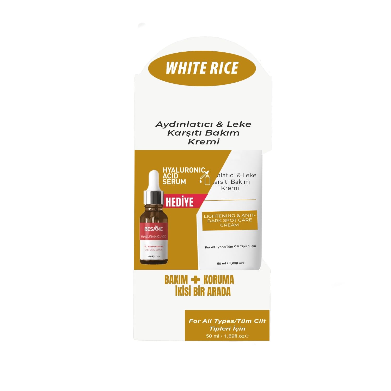 White Rice Aydınlatıcı & Leke Karşıtı Bakım Kremi Bakım ve Koruma İkisi Bir Arada Özel Paket