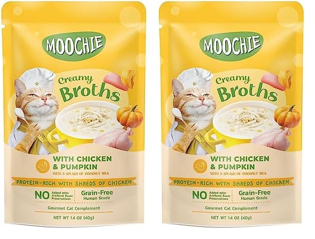 Moochie Çorba Kedi Ödülü Tavuk-Balkabağı, 40 Gr, 1 Adet 2li paket