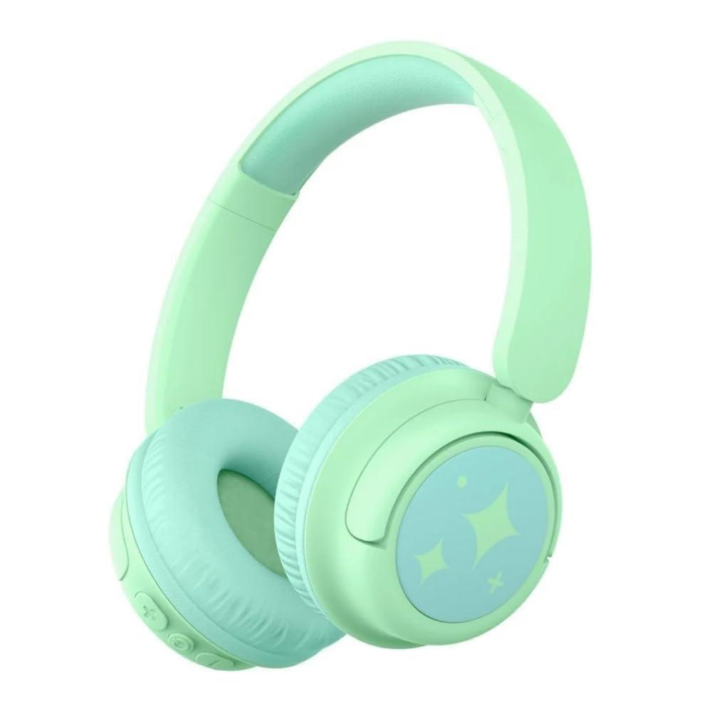 iClever Güvenli Ses Sınırlı 60 Saat Oynatma Süreli Bluetooth Çocuk Kulaklığı Yeşil