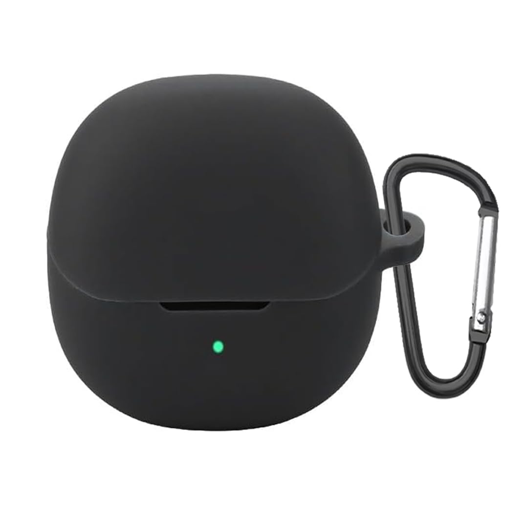 Microsonic QCY MeloBuds Pro Kılıf Askılı Mat Silikon Siyah [MeloBuds Pro ile Uyumlu Kılıf - Siyah]