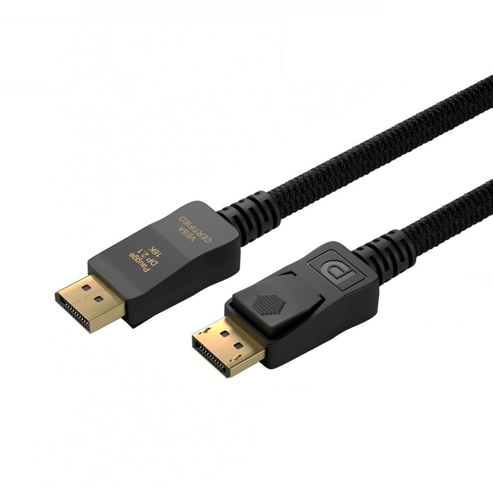 Paugge VESA Sertifikalı Displayport 2.1 Kablo – 16K 60HZ, 8K 120Hz, 8K 60Hz, 4K 240Hz (1.5 Metre)