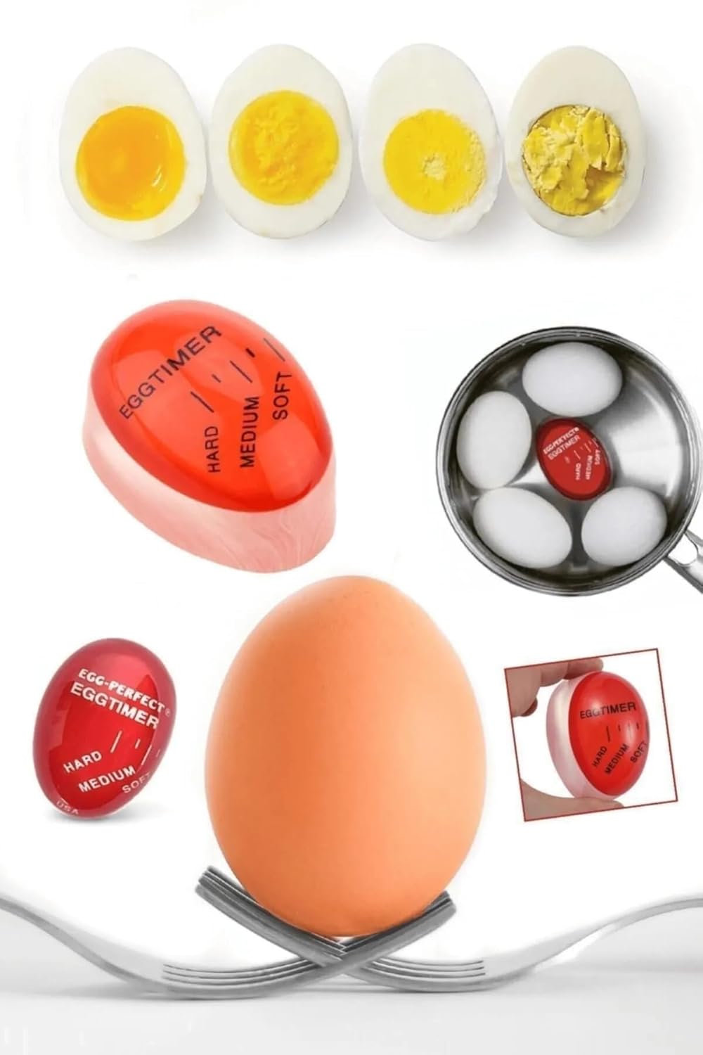 Renk Değiştiren Yumurta Zamanlayıcı Yumurta Haşlama Derecesi Dublör Yumurta Pişirme Aleti Egg Timer