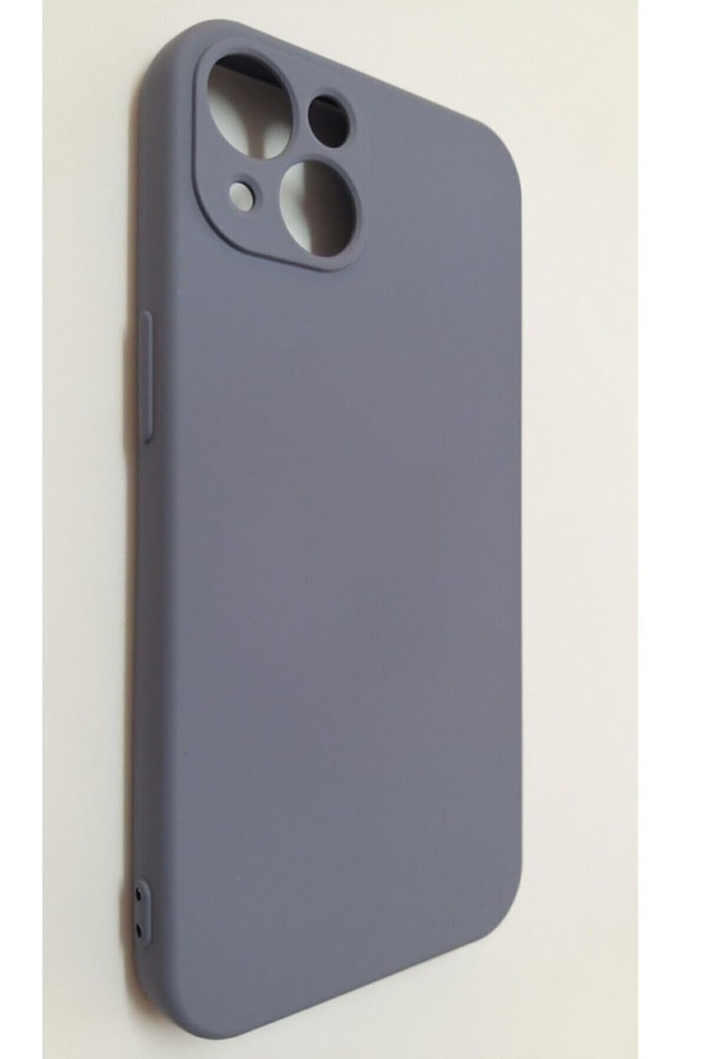 CONSTRAIN iPhone 13 ile uyumlu Kadife Astarlı Jean Blue Mat Silikon Kılıf – Kamera Korumalı, Şok Emici