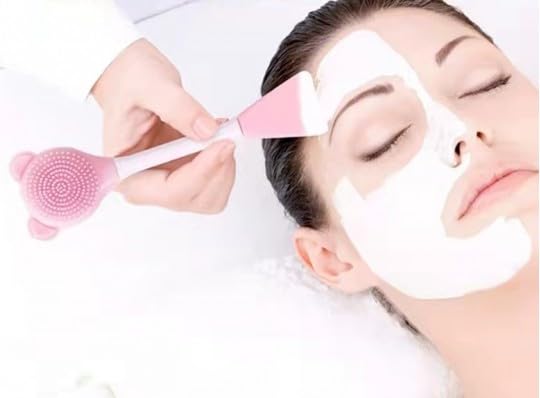 Cilt Bakım Fırçası ve Maske Sürme Spatulası, İki Yönlü Cilt Bakım ve Maske Uygulama Fırça Takımı, Silikon Uçlu Cilt, Yüz Temizlik, Bakım ve Maske Uygulayıcı Fırça Spatula Set, Çok Fonksiyonlu Spatula