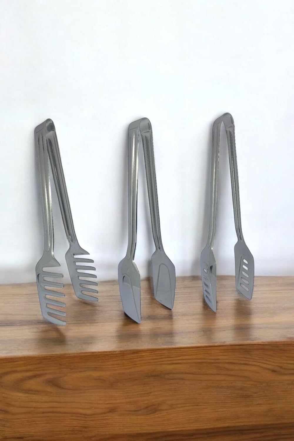 3 Lü Paslanmaz Çelik Makarna/Salata ve Pasta/Börek Maşası- 3 Parça Maşa Seti- 23 CM