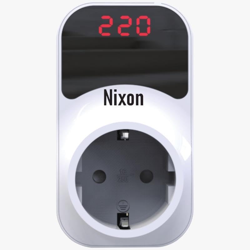Nixon Premium Serisi 210/280 V 16 Amper Gerilim ve Volltaj Korumalı 2 Yıl Garantili Dijital Ekranlı Priz