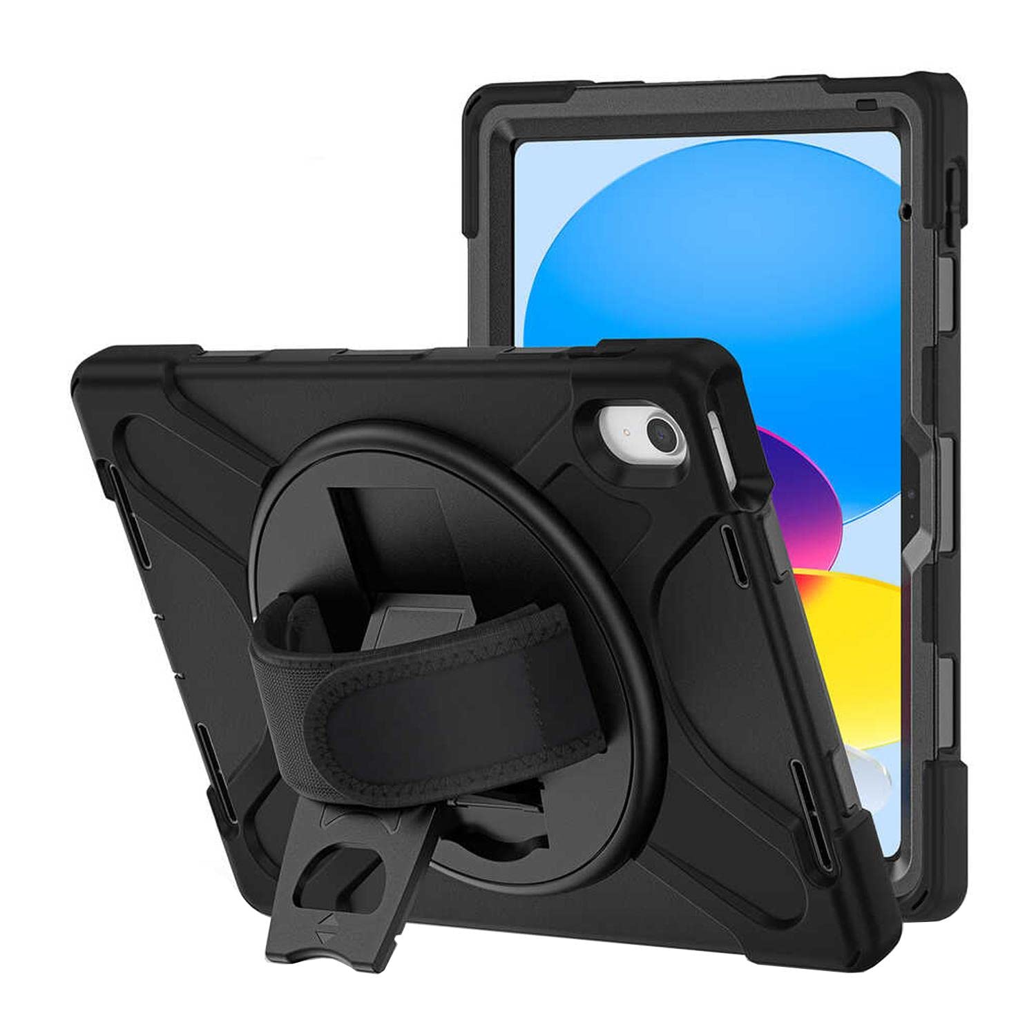 Microsonic Apple iPad 11.Nesil 2025 Kılıf (A3354-A3355) Heavy Defender Siyah [iPad 11.Nesil 2025 ile Uyumlu Kılıf - Siyah]