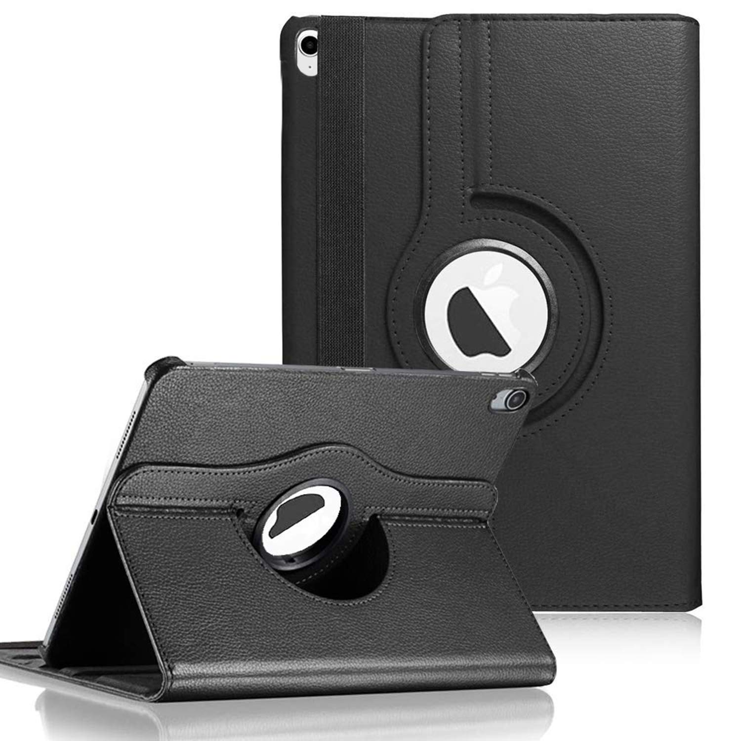 Microsonic Apple iPad 11.Nesil 2025 Kılıf (A3354-A3355) 360 Rotating Stand Deri Siyah [iPad 11.Nesil 2025 ile Uyumlu Kılıf - Siyah]