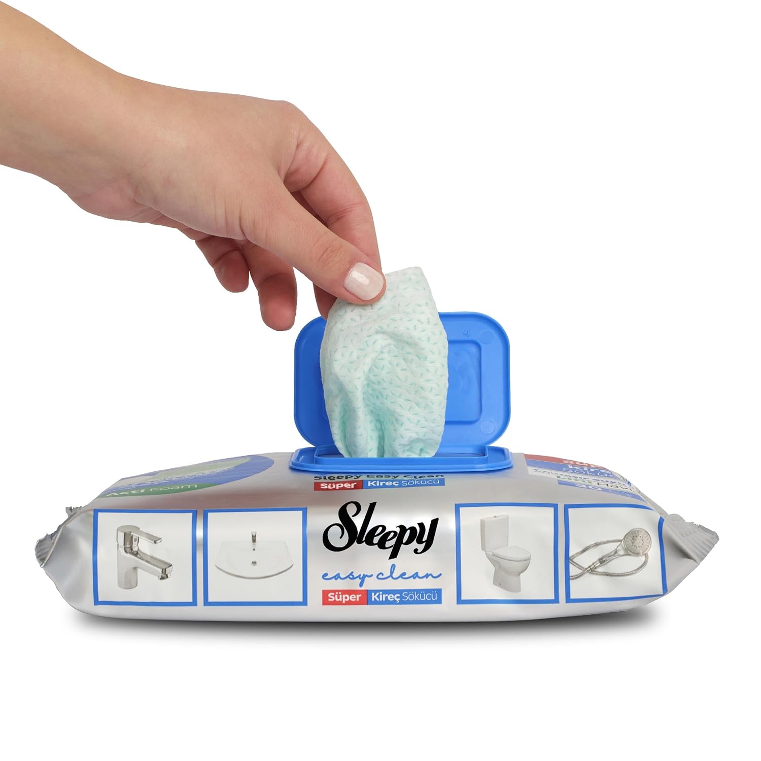 Sleepy Easy Clean Süper Kireç Sökücü Yüzey Temizlik Havlusu&Mendili 4x30 (120 Yaprak)