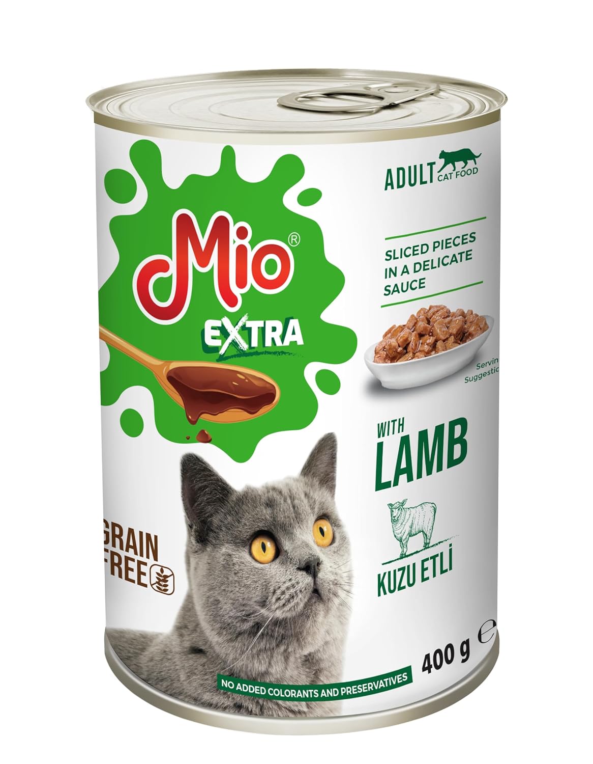 Mio Extra 400 Gr Kedi Yaş Mama, Kuzu x 10 adet