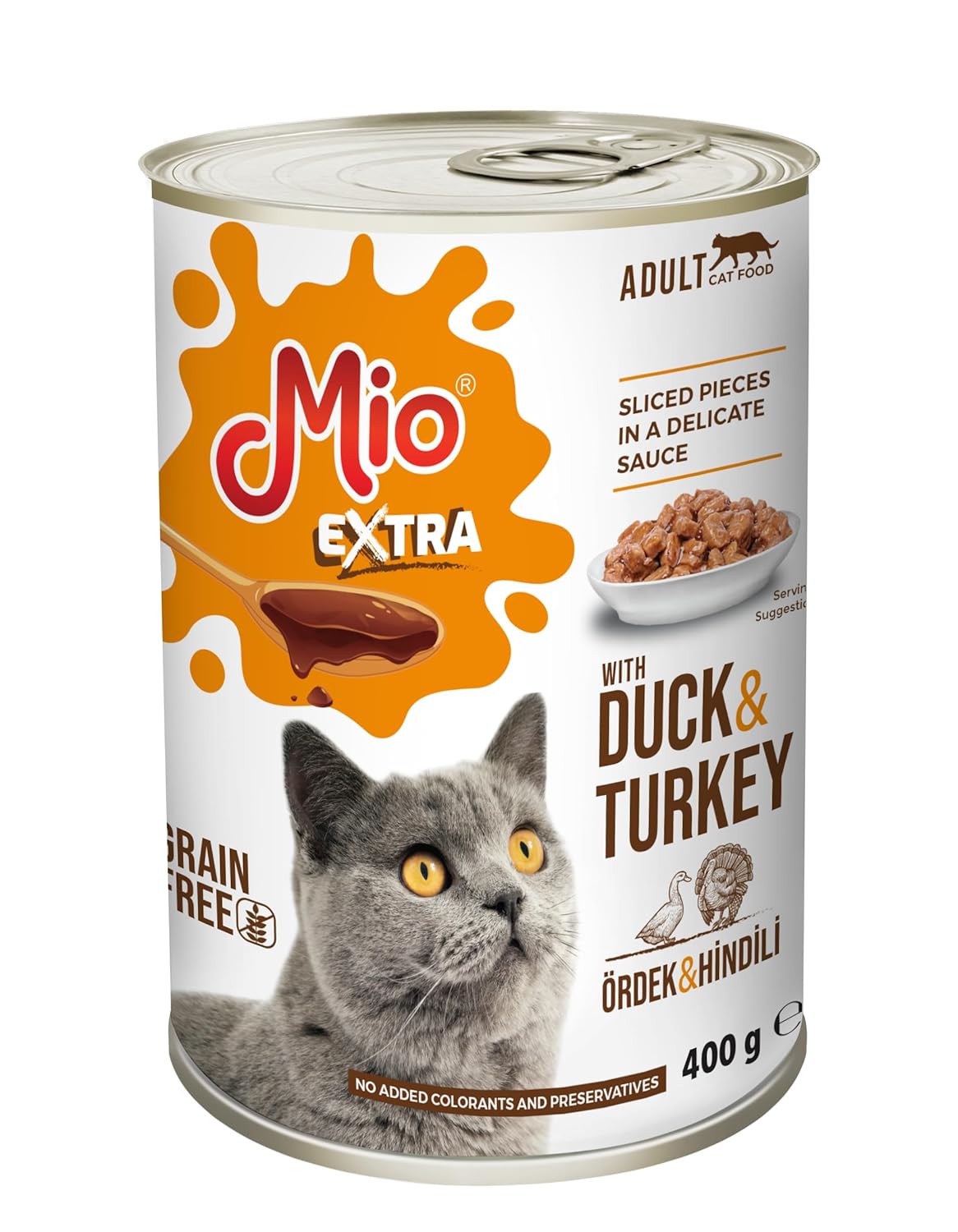 Mio Extra 400 Gr Kedi Yaş Mama, Ördek ve Hindi x 10 adet