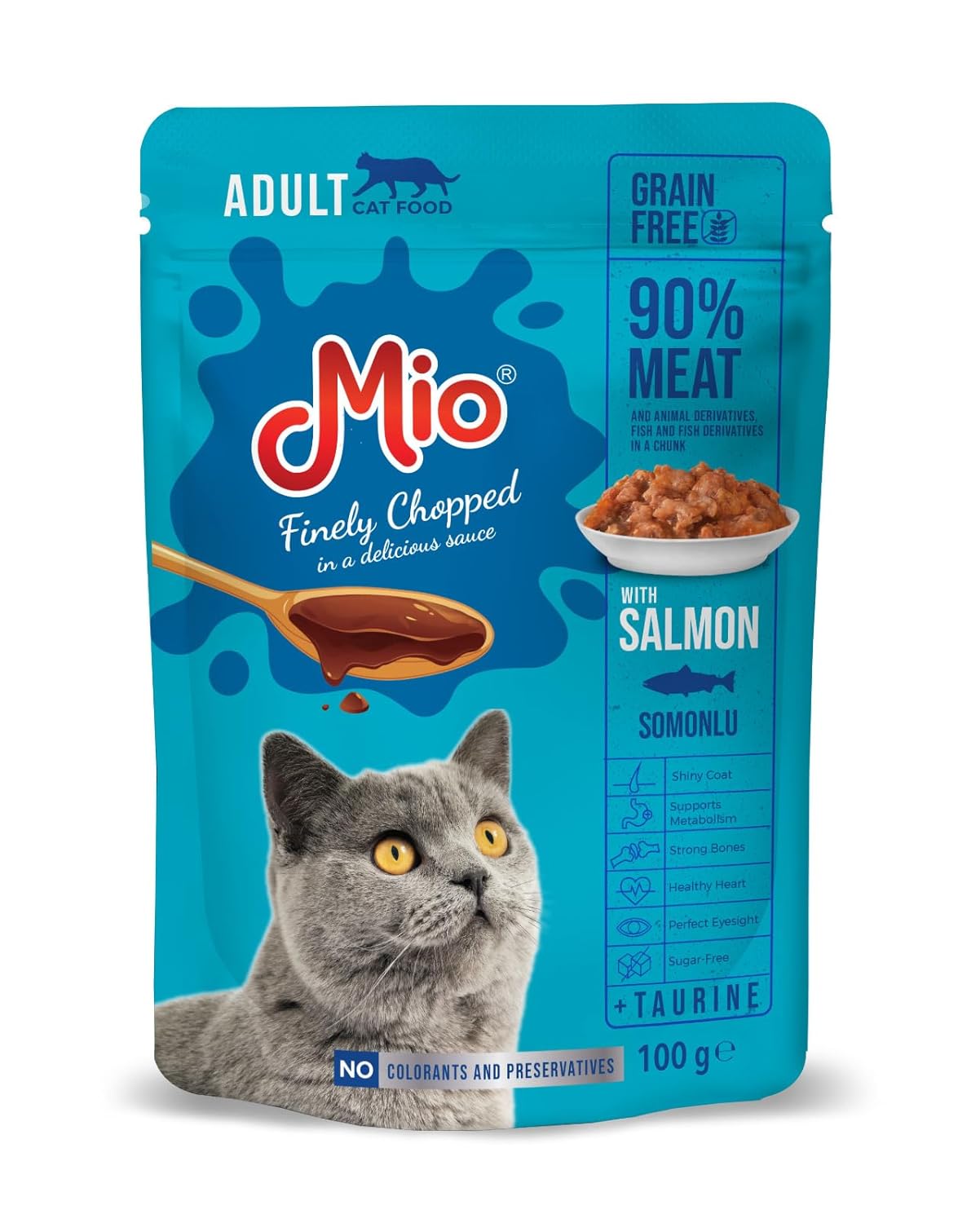 Mio Pouches, Yetişkin, Somonlu 100 Gr x 24 adet