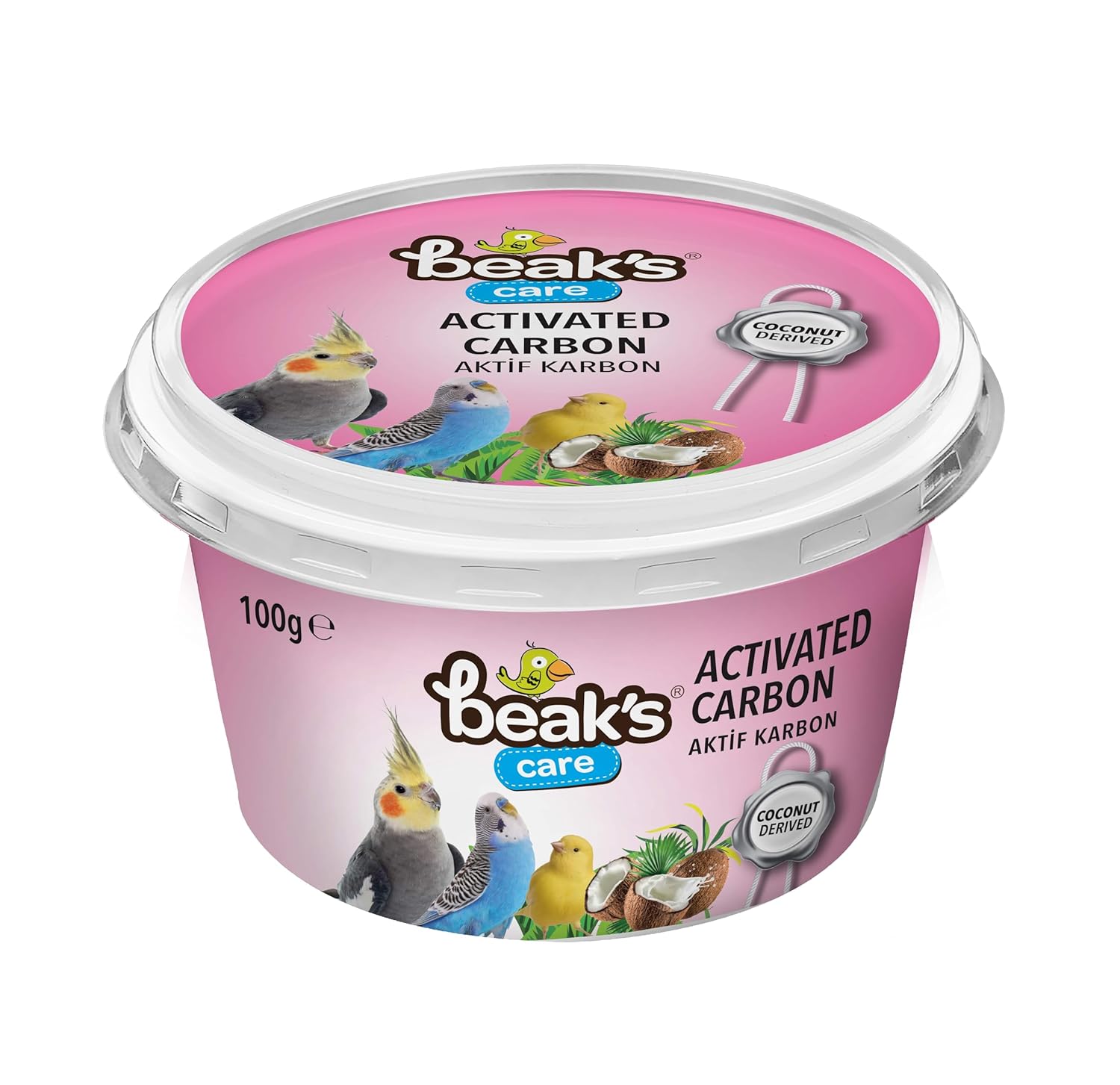 Beak's Kuşlar için Ek Besinler, Aktif Karbon, 100 g x 4 adet